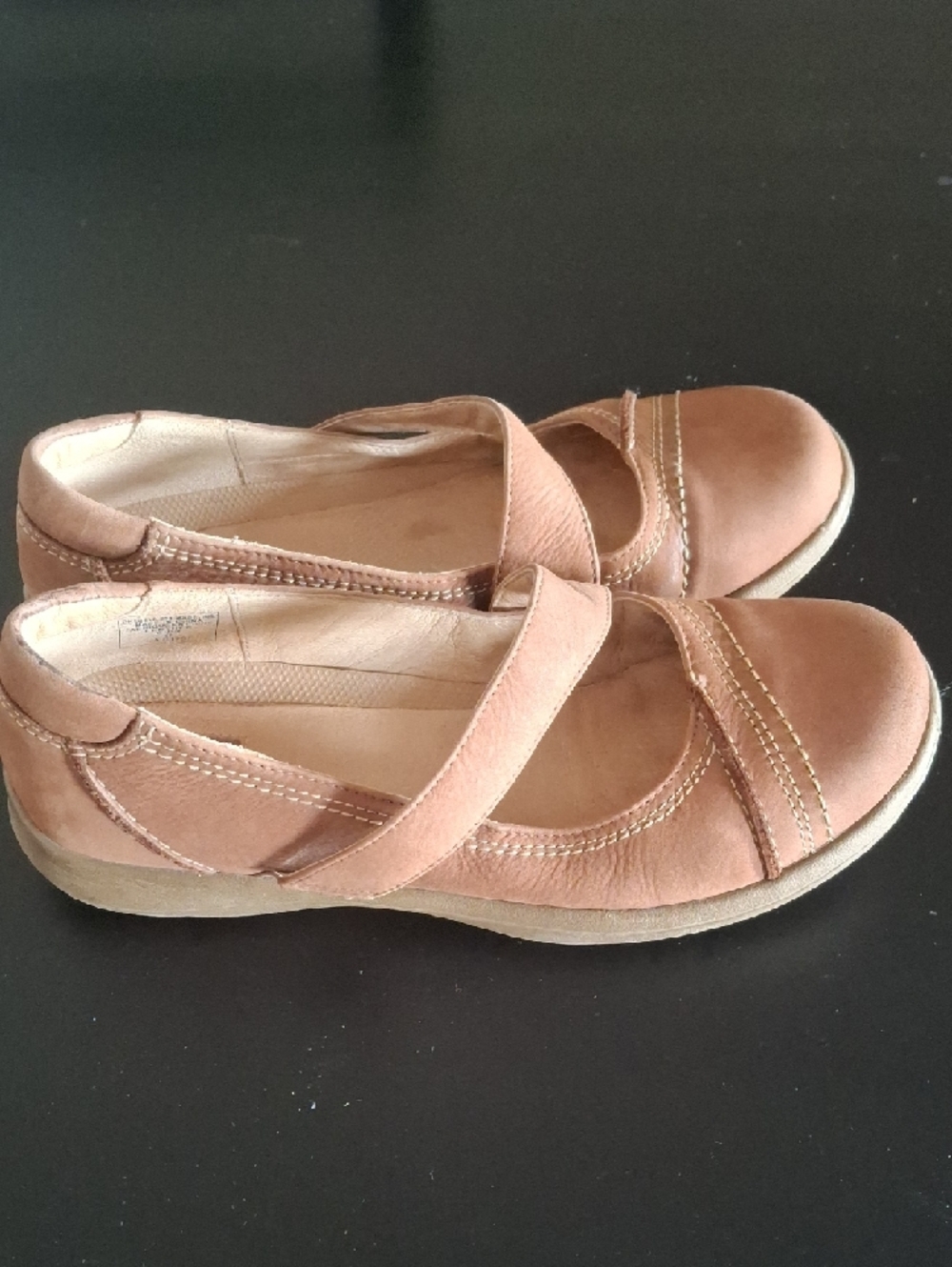 Denver Hayes Madeline Brown Leather Mary Jane Flats Shoes Sz 8 - Picture 6 of 8